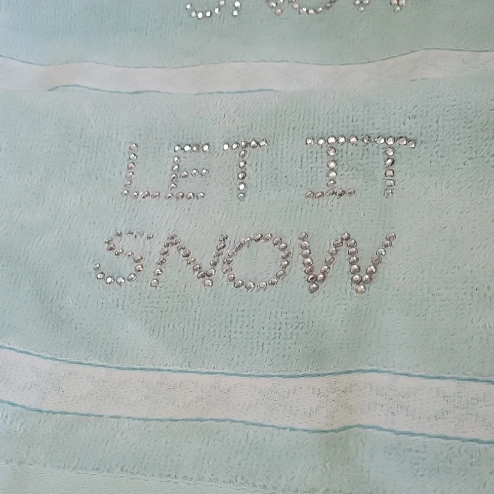 Let it Snow Cotton Hand Towels NEW
